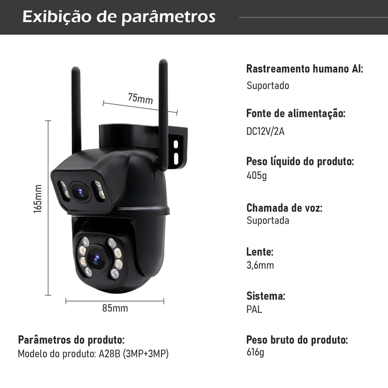 Artron Câmera 4K 360° Wi-Fi