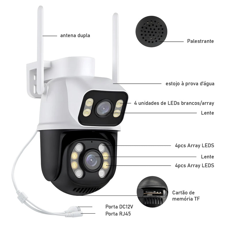 Artron Câmera 4K 360° Wi-Fi